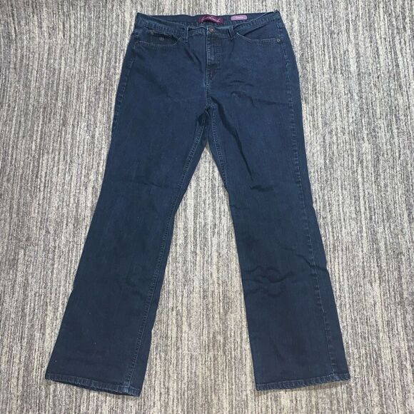 Vintage Y2K Gloria Vanderbilt Women’s 16 Giselle Dark Wash Bootcut Jeans Stretch - Picture 1 of 9